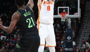 Porziņģis leads Hawks past Pelicans in 115–98 victory.