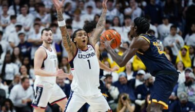 UConn men’s basketball rises to No. 3 in AP Top 25