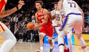 Hawks romp to comfortable victory over Lakers behind career nights from Daniels, Gueye