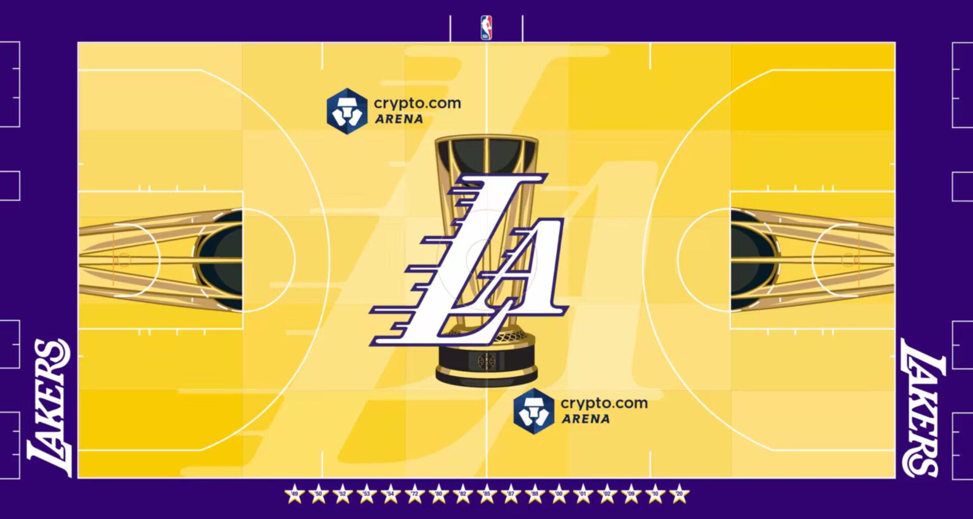 LA Lakers NBA Cup Court