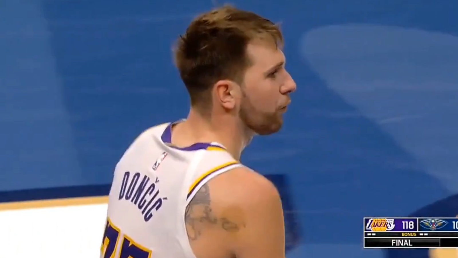 Luka Doncic had a vulgar message for a fan after Lakers' win