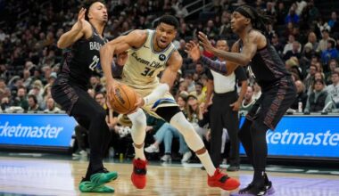 Antetokounmpo scores 29, surpasses 21,000 career points in Bucks' 116-99 win over Nets :: WRALSportsFan.com