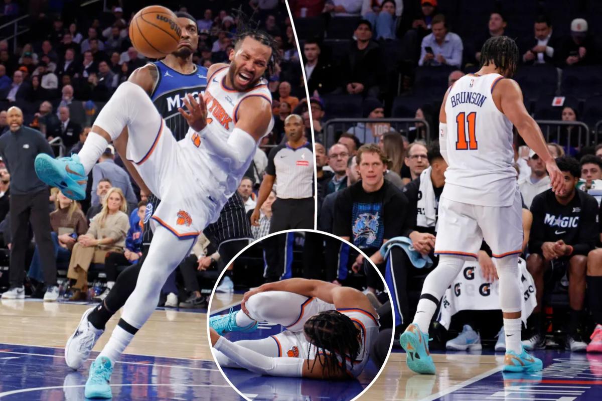 Jalen Brunson exits early against Magic in Knicks injury scare