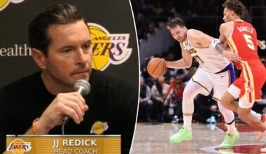 JJ Redick darts out of awkward Lakers presser after ugly loss