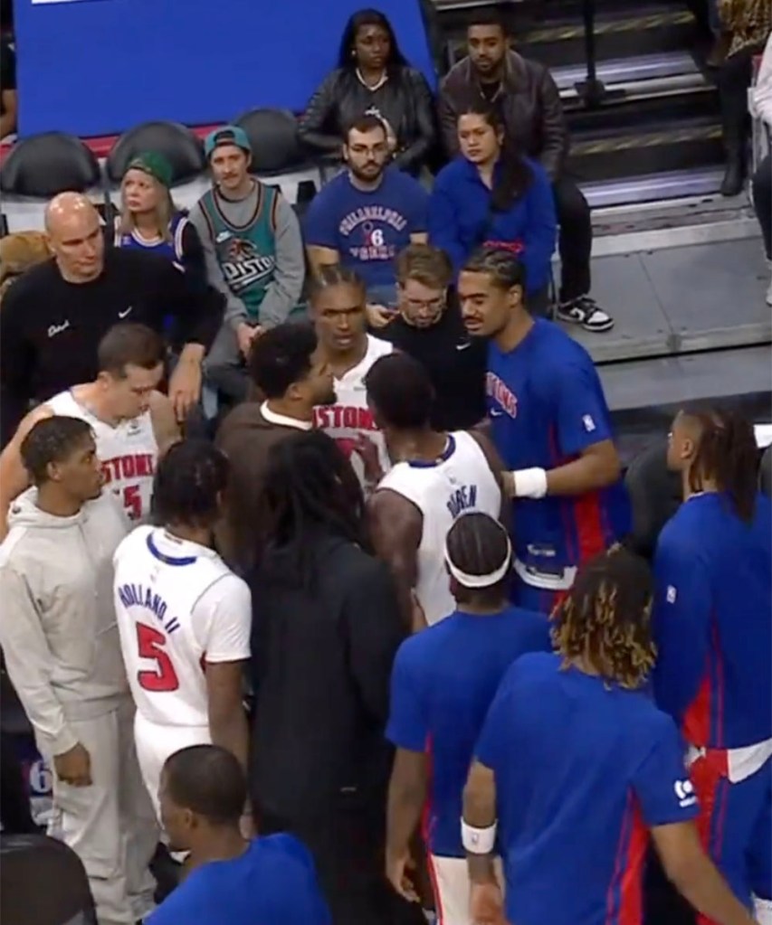 Pistons teammates, center Jalen Duren and guard Ausar Thompson got into it on the court after they gave up an easy dunk to Sixers big man Andre Drummond during a road game in Philadelphia Sunday night. 