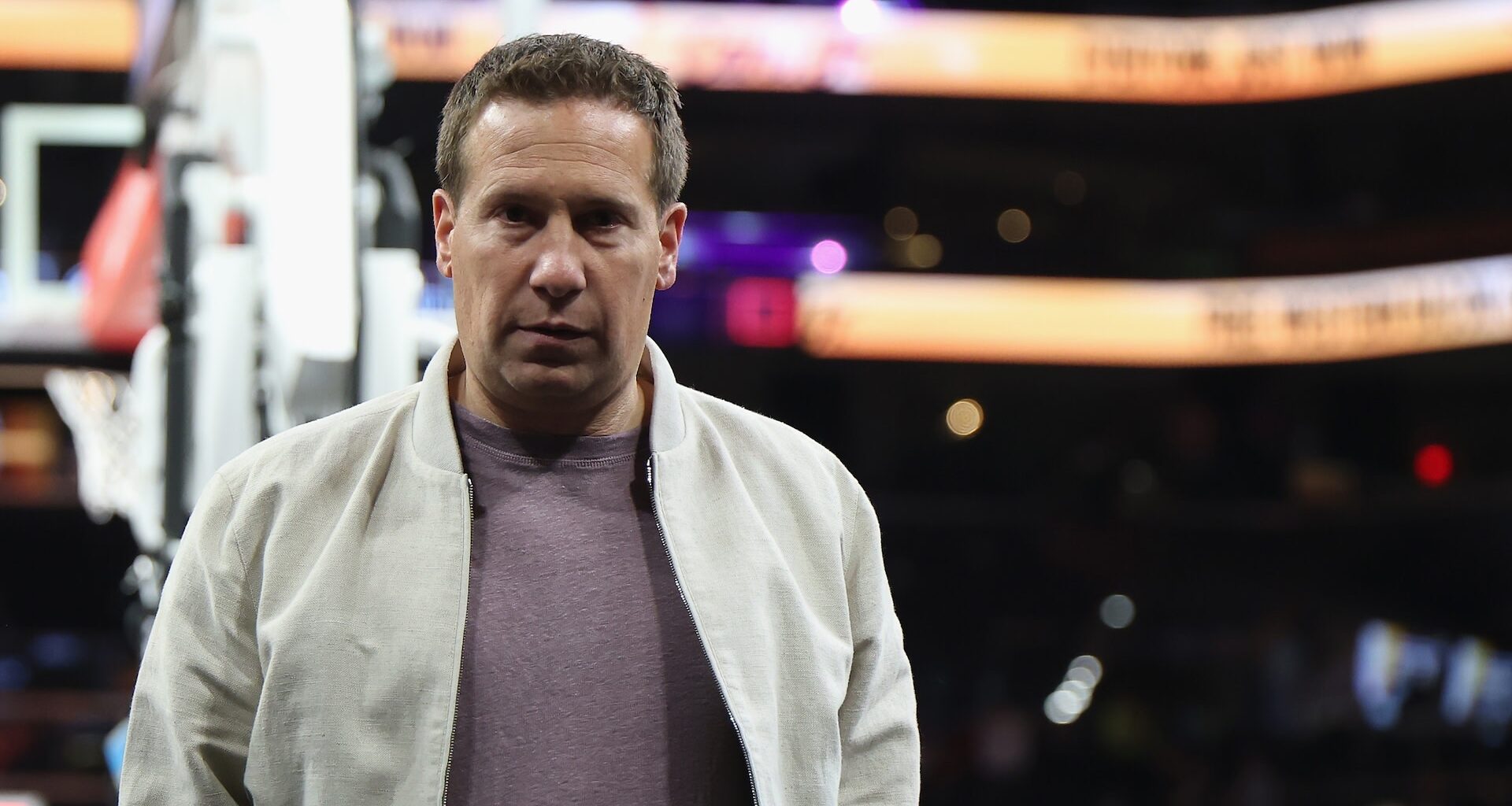 Phoenix Suns and Phoenix Mercury owner Mat Ishbia attends the NBA game at Mortgage Matchup Center.