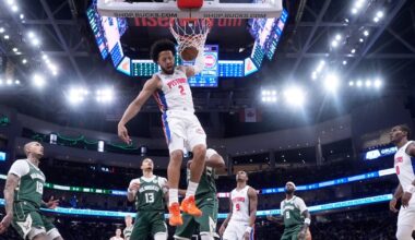 Cunningham helps Pistons breeze past Bucks for 12th consecutive victory