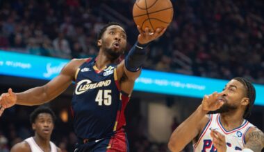 Mitchell's season-high 46 points lead Cavaliers to 132-121 victory over 76ers