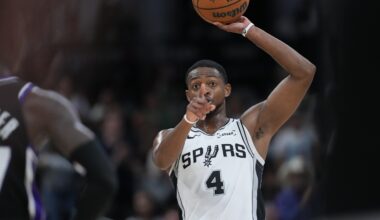 Fox's season-high 28 points leads Spurs past Kings. Wembanyama out with calf injury