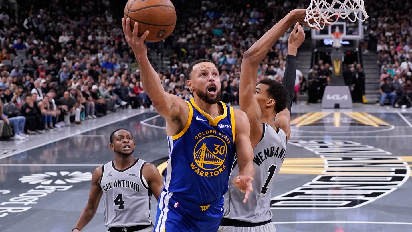 Stephen Curry scores season-high 49 points as Warriors beat Wembanyama, Spurs 109-108 in NBA Cup