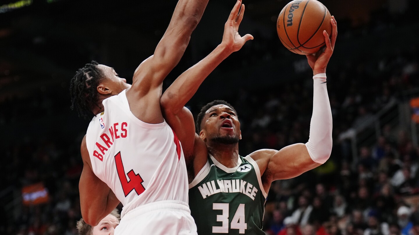 Raptors rout Bucks 128-100 for third straight win