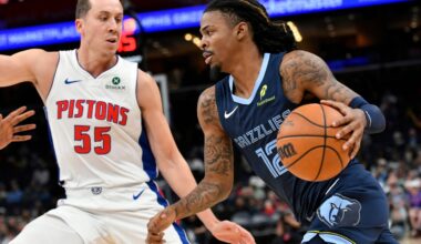 Pistons build halftime lead, withstand rally in Morant's Grizzlies return