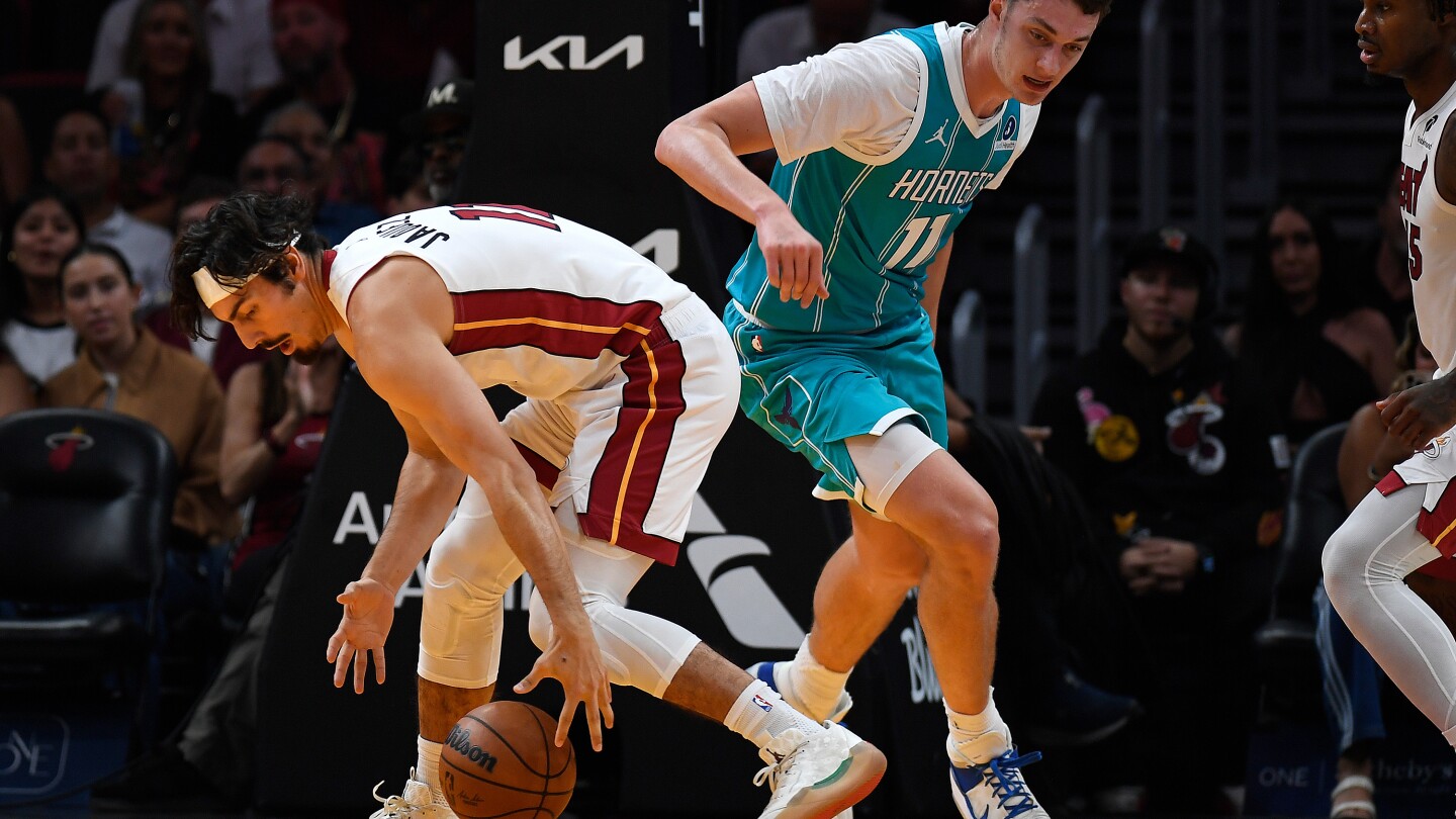 Jaime Jaquez Jr. scores 28 to spark Heat to 144-117 win over Hornets