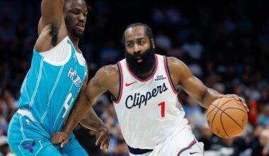 Harden erupts for 55, Clippers rout Hornets 131-116 in Paul's likely last game in North Carolina