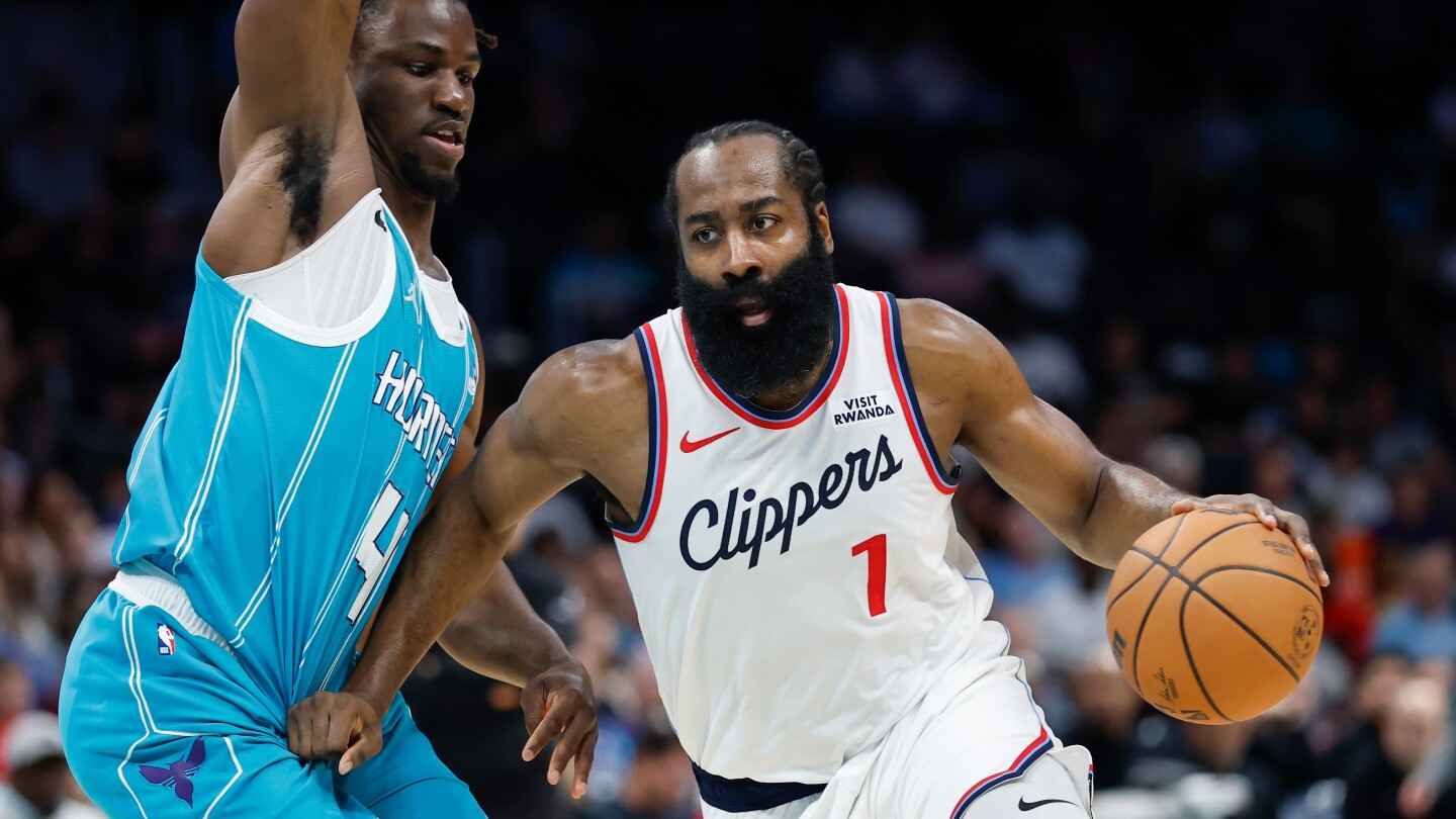 Harden erupts for 55, Clippers rout Hornets 131-116 in Paul's likely last game in North Carolina