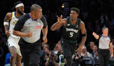 T-wolves lose Edwards for at least a week with strained hamstring