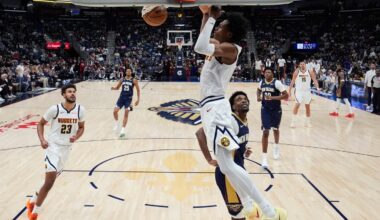 Jokic's triple-double and Watson's career-high 32 points push the Nuggets past the Pelicans, 125-118