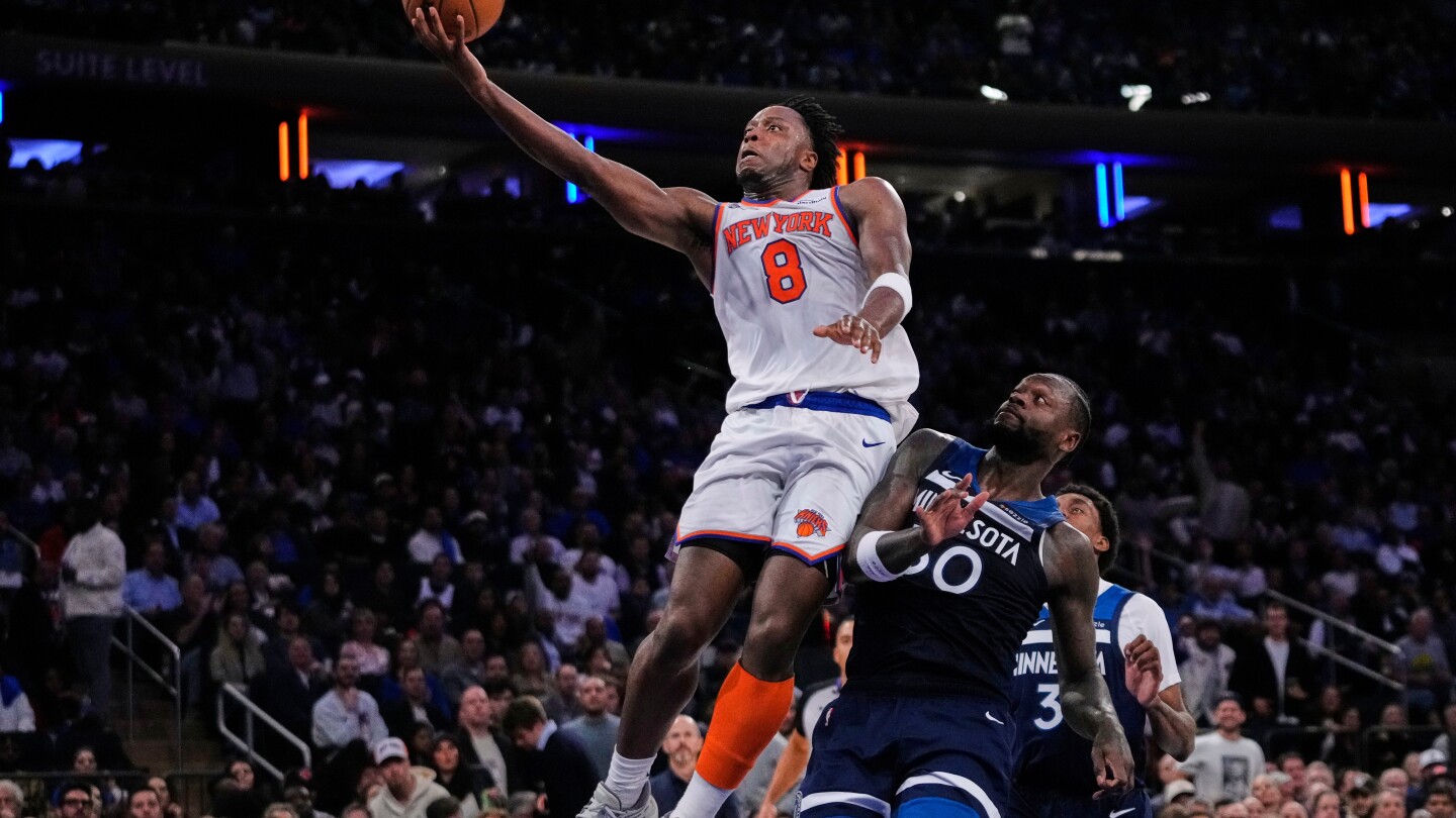 Knicks rout Timberwolves 137-114 in Anthony Edwards' return