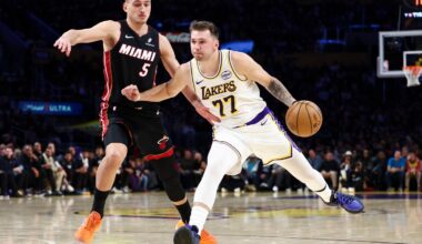 Lakers beat Heat 130-120 behind Doncic's triple-double