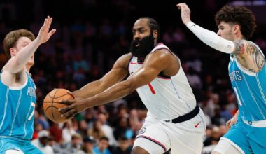 James Harden scores 55 as the Clippers rout the Hornets