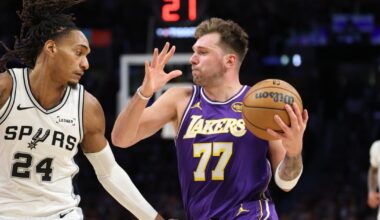 Luka Doncic's defense (yes, defense) helps Lakers hold off the Spurs