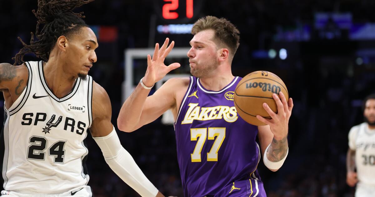 Luka Doncic's defense (yes, defense) helps Lakers hold off the Spurs