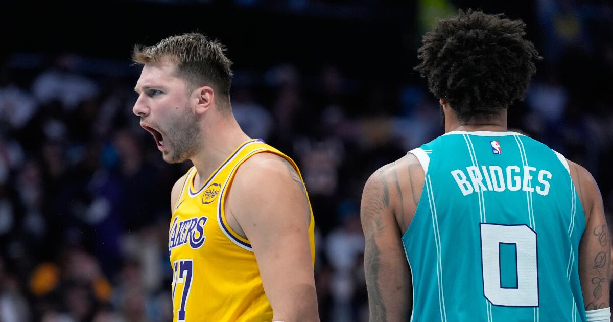 Luka Doncic scores 38 to deliver Lakers to win over Hornets