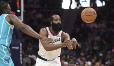 Watch James Harden drop 55 on Hornets; Chris Paul plays likely final game in native North Carolina