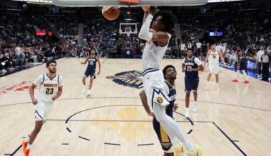 Jokic's triple-double and Watson's career-high 32 points push the Nuggets past the Pelicans, 125-118