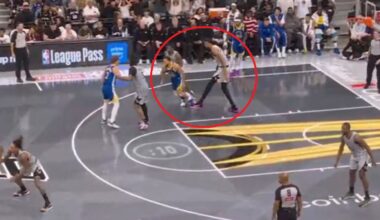 Victor Wembanyama under fire for an alleged dirty play on Steph Curry