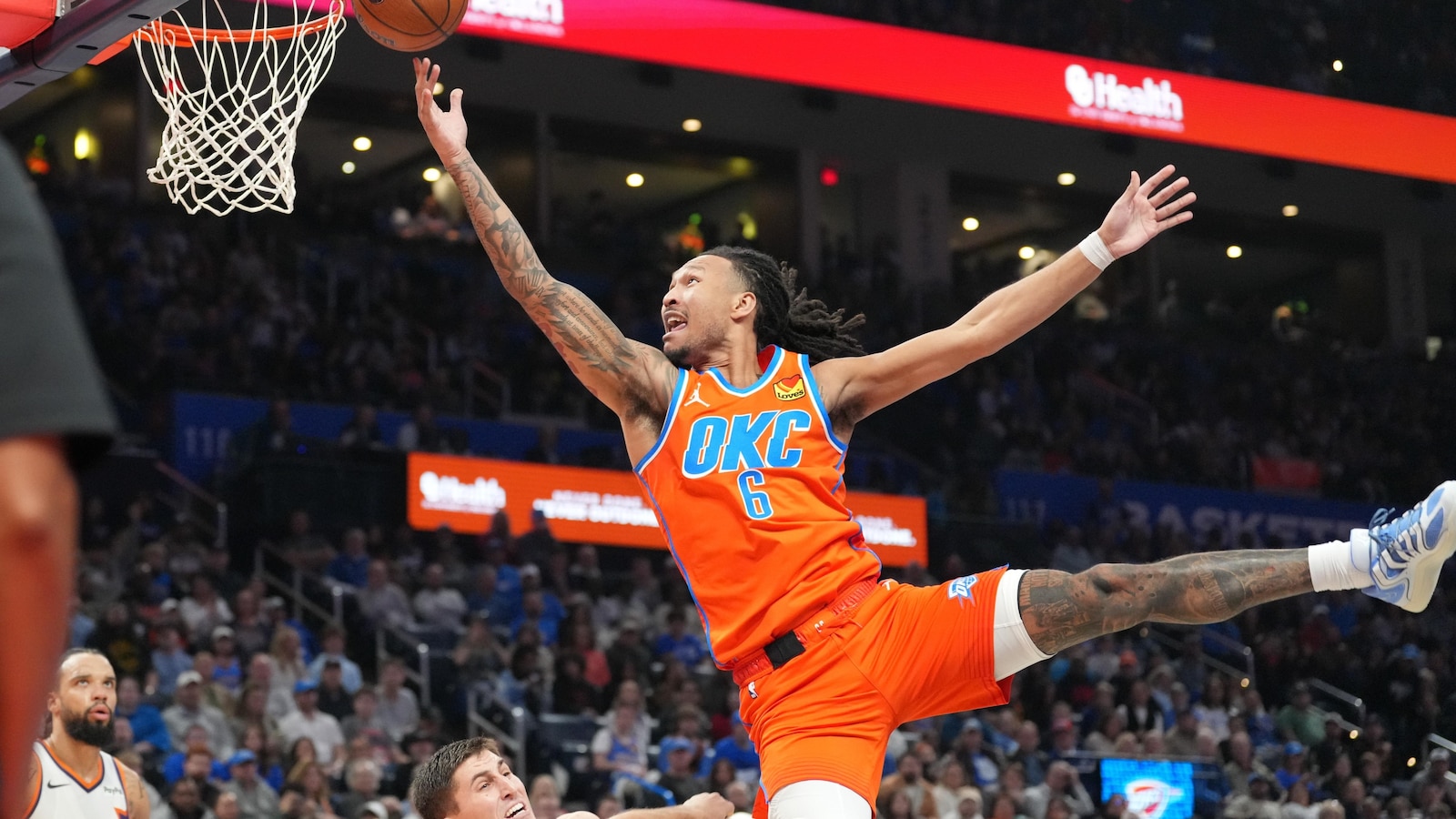 Thunder win 11th straight to improve to 19-1, beating Suns 123-119 to move on in NBA Cup