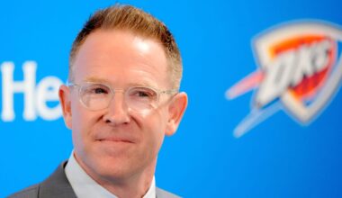 Thunder general manager Sam Presti speaks during an introductory press conference for the 2024 Thunder draft picks at Oklahoma Contemporary Arts Center in Oklahoma City on Saturday, June, 29, 2024.