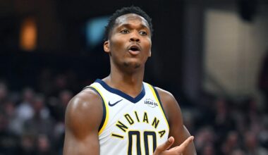 Indiana Pacers wing Bennedict Mathurin (00) during a game against the Cleveland Cavaliers.