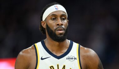 Indiana Pacers center Isaiah Jackson (22) during a game against the Golden State Warriors.