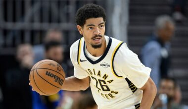 Indiana Pacers guard Ben Sheppard (26) during a game against the Golden State Warriors.