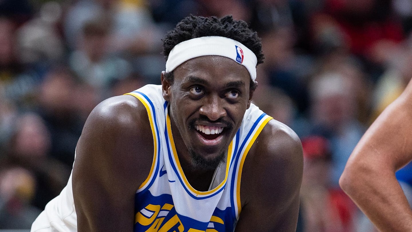 Indiana Pacers forward Pascal Siakam (43) reacts against the Chicago Bulls during the second half at Gainbridge Fieldhouse.