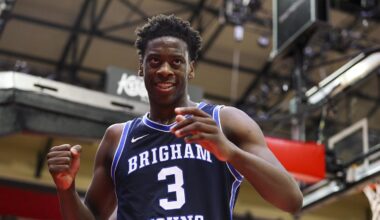 Brigham Young University Cougars forward AJ Dybantsa