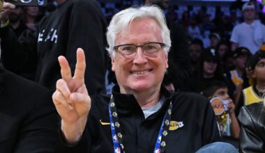 Celebrities At The Los Angeles Lakers Game