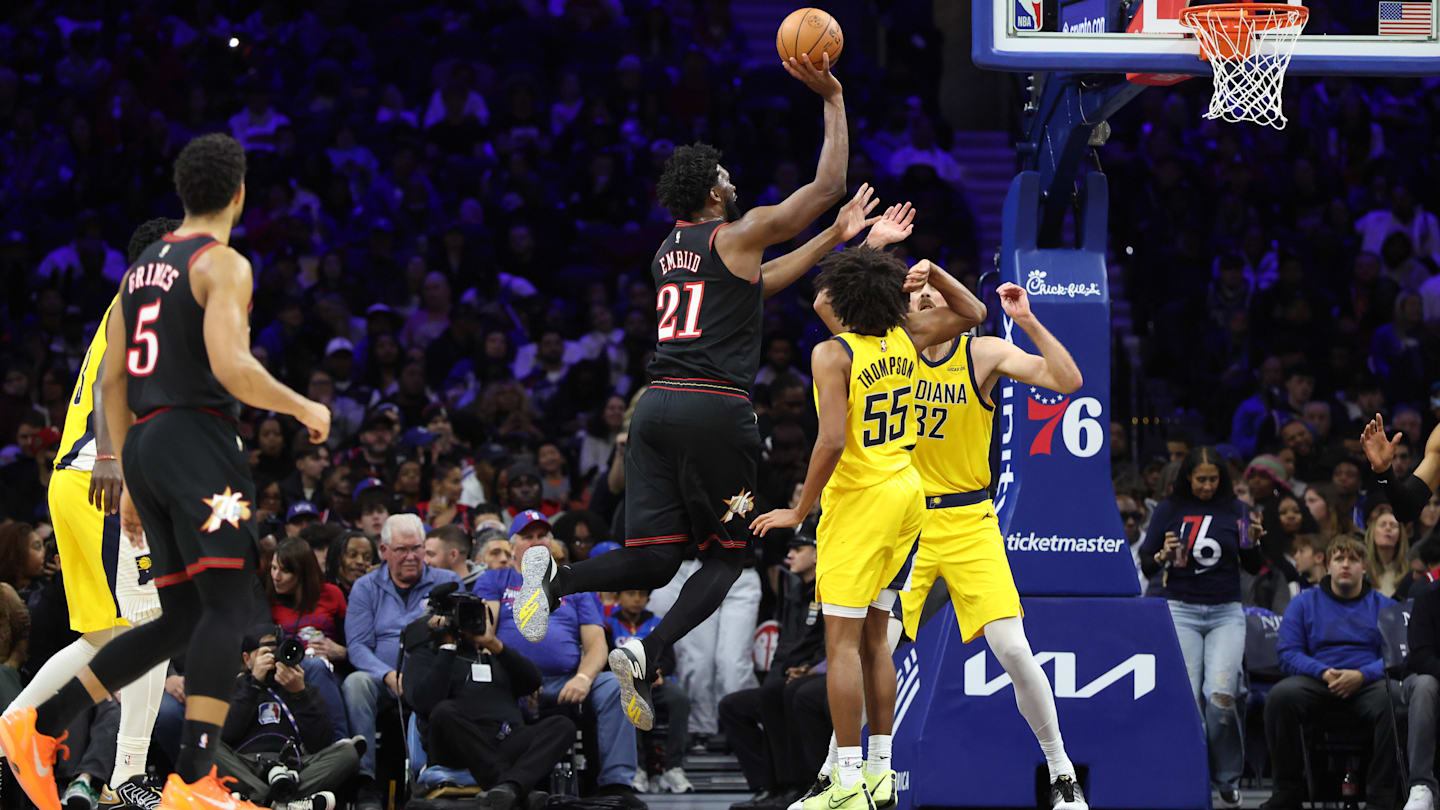 Vintage Night for Embiid Powers Sixers Past Pacers