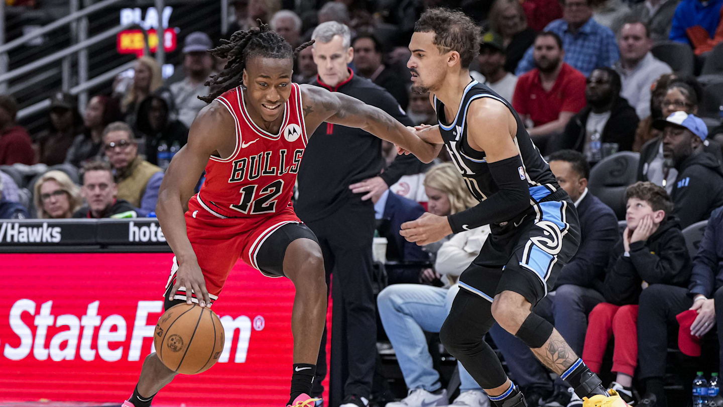 Ayo Dosunmu and Trae Young Get Into It During Bulls' Comeback Win Over Hawks