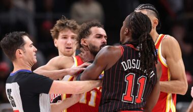 Bulls, Hawks Benches Clear After Ayo Dosunmu Gets in Trae Young's Face Over Love Tap
