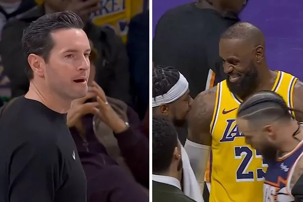 JJ Redick was less than pleased to see LeBron James fraternizing with Phoenix Suns players