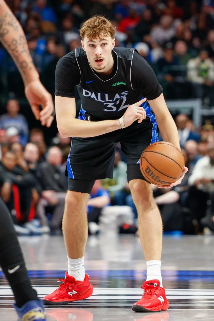 Mavericks forward Cooper Flagg (32) handles the ball during the third quarter against the Houston Rockets at American Airlines Center. Andrew Dieb-Imagn Images