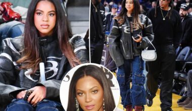 Blue Ivy, 13, looks just like mom Beyoncé during LA Lakers game with dad Jay-Z