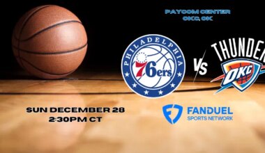 Philadelphia 76ers vs. OKC Thunder SUN 12/28/25
