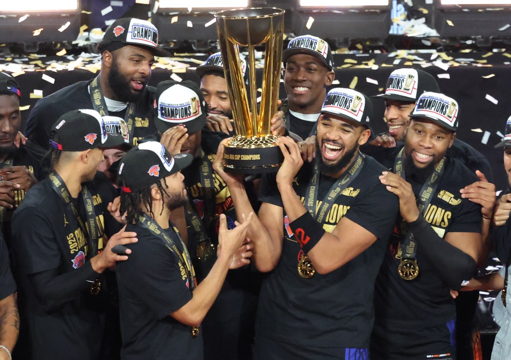 The Knicks won the NBA Cup final on Tuesday night in Las Vegas.