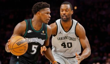 Edwards sets Wolves franchise mark in 125-112 home win against Spurs