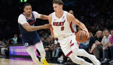 Heat use 30-2 run to pull away, tie franchise record with 24 3-pointers, roll past Clippers 140-123