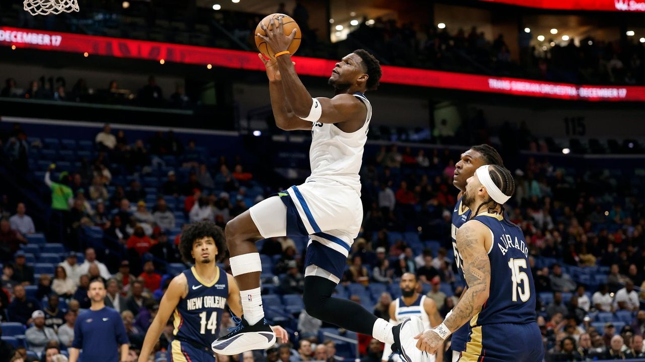 Anthony Edwards' late layup forces OT, as Timberwolves edge Pelicans 149-142