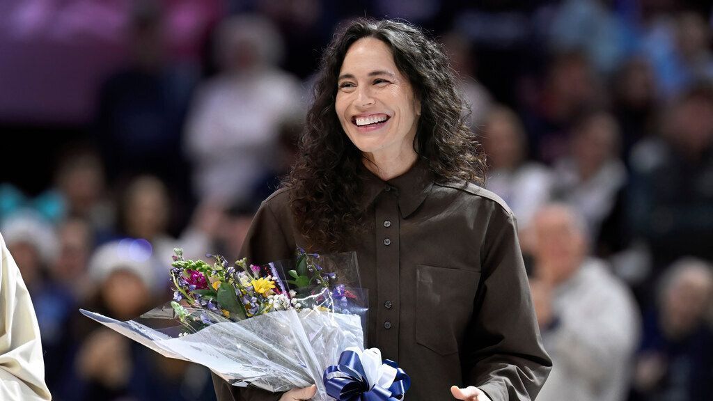 Hall of Famer Sue Bird sees jersey retired at UConn